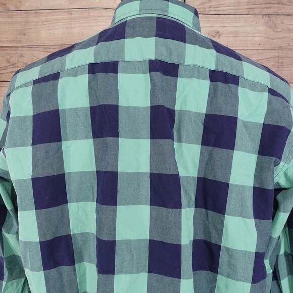 UNTUCKit GREEN CHECK BUTTON DOWN SHIRT MENS SIZE XL - Picture 5 of 6